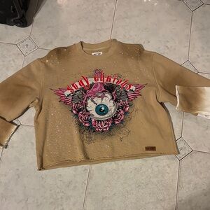 Kids Graphic Sweatshirt - Brown